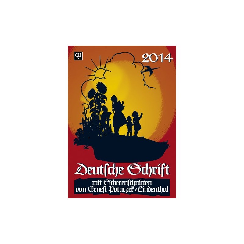 Scherenschnittkalender "Deutsche Schrift" 2014