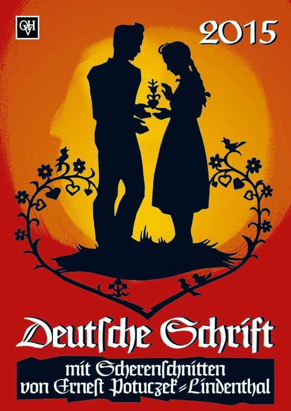 Scherenschnittkalender "Deutsche Schrift" 2015