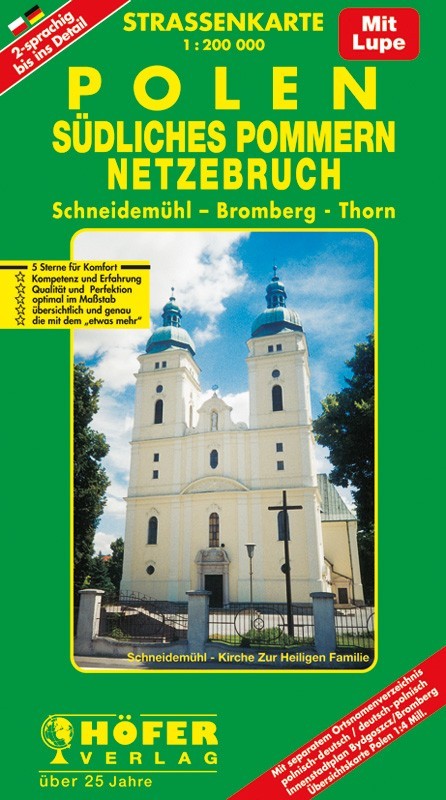 Straßenkarte Südliches Pommern-Netzebruch