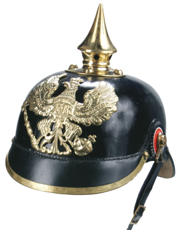 Preußische Pickelhaube, Reproduktion, Leder