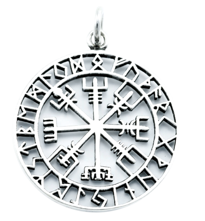 Anhänger "Vegvesir", silber