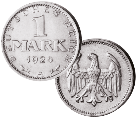1 Reichsmark Weimarer Republik Prägungsjahr 1924-25