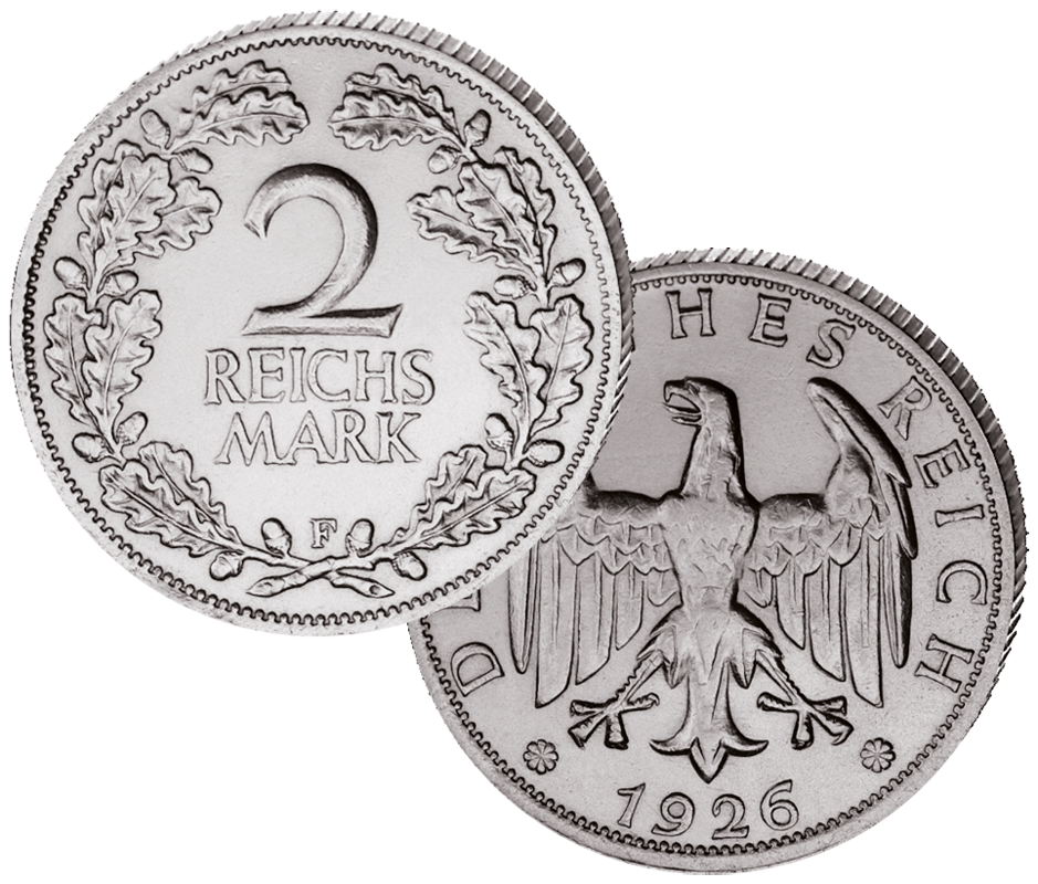 2 Reichsmark Eichenlaub 1925-1927