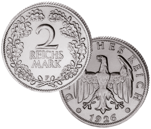 2 Reichsmark Eichenlaub 1925-1927