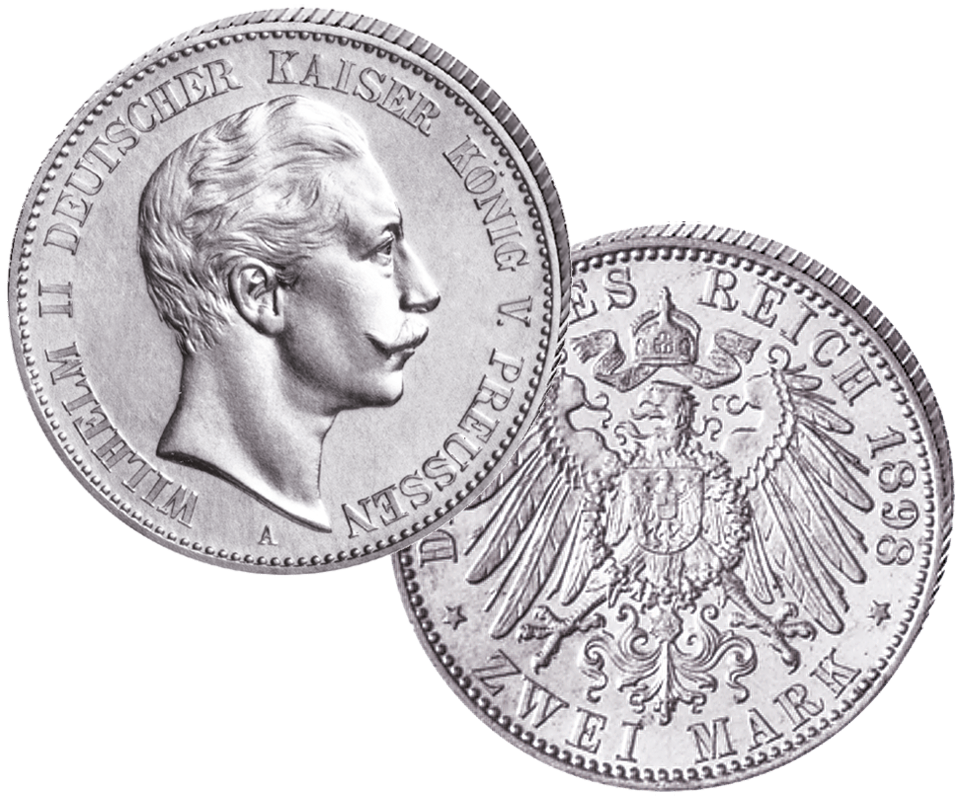 "Wilhelm II.", 2 Mark
