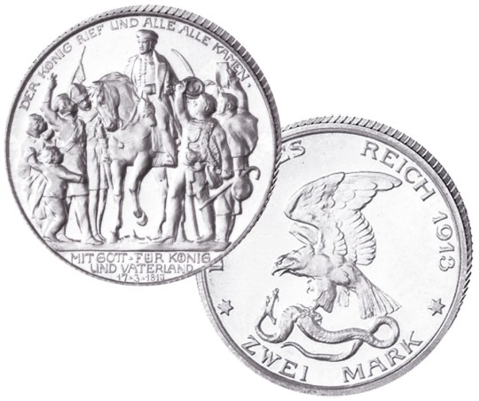 "100 Jahre Preußens Befreiung 1813", 3 Mark