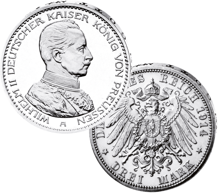 "Wilhelm II", 3 Mark