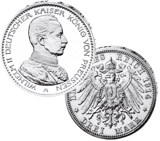 "Wilhelm II", 3 Mark