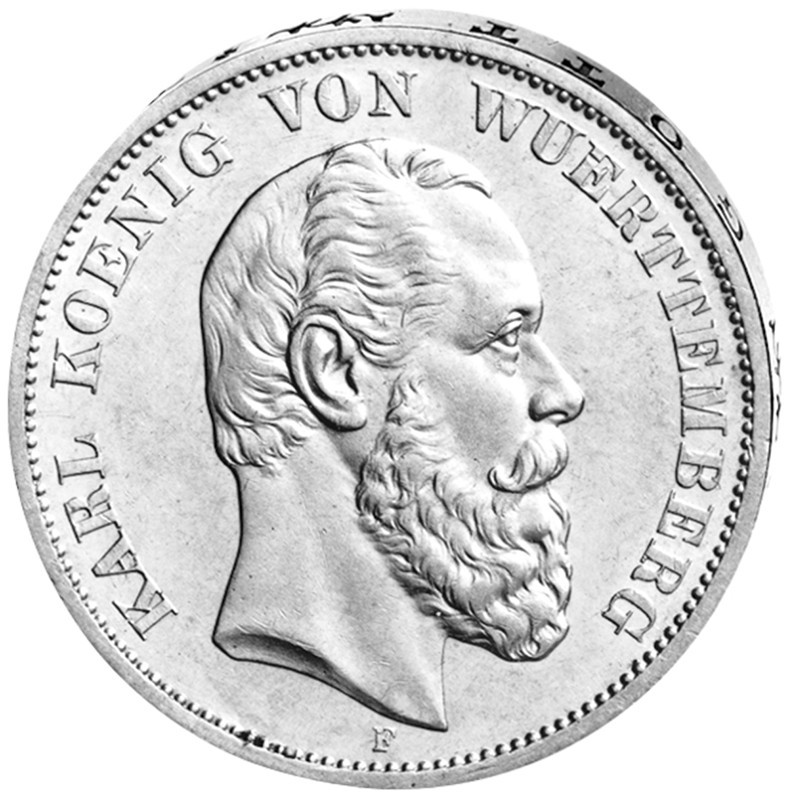 "Karl König von Württemberg", 5 Mark