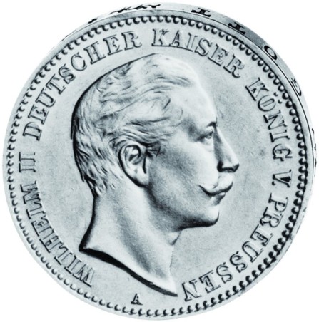 "Wilhelm II.", 3 Mark