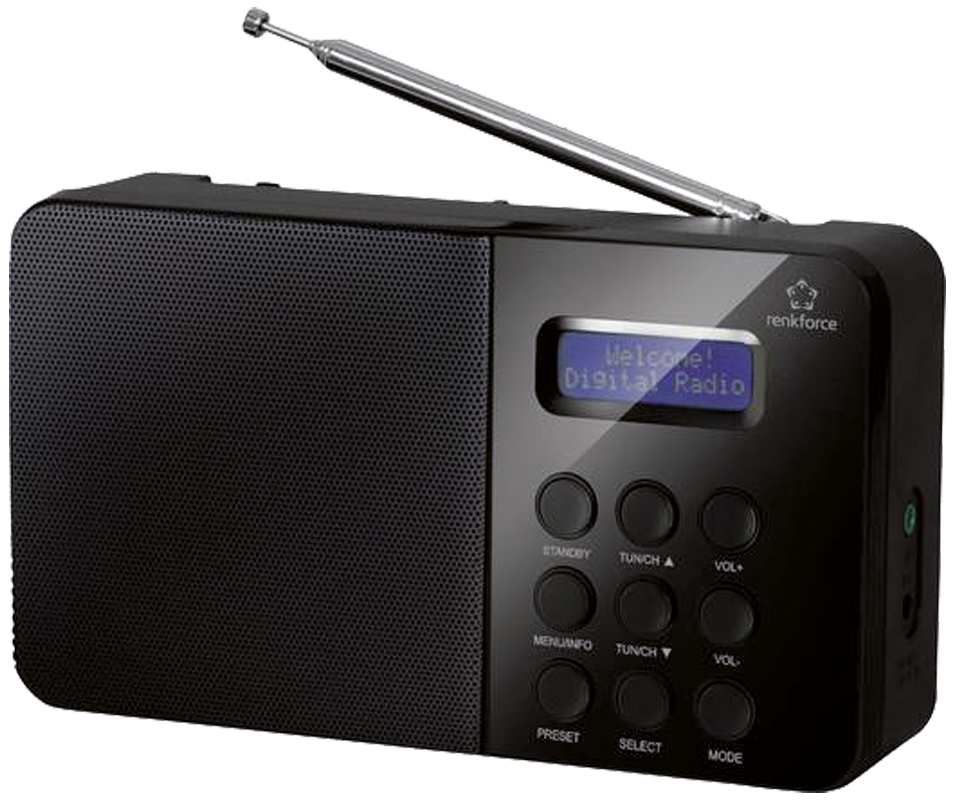 DAB Digitalradio mit RDS Funktion in schwarz