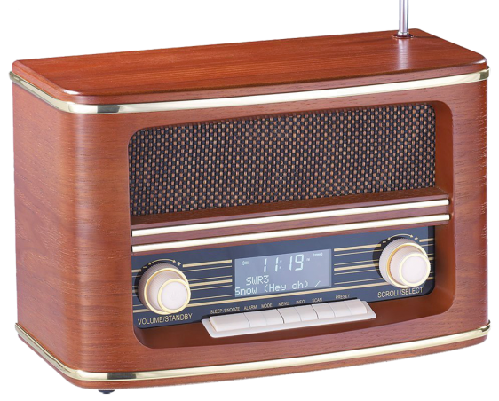 DAB Digitalradio Nostalgie mit Weckfunktion