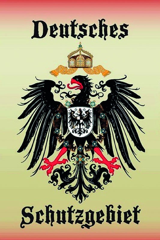 Blechschild "Deutsches Schutzgebiet, Kaiseradler", 20 x 30 cm