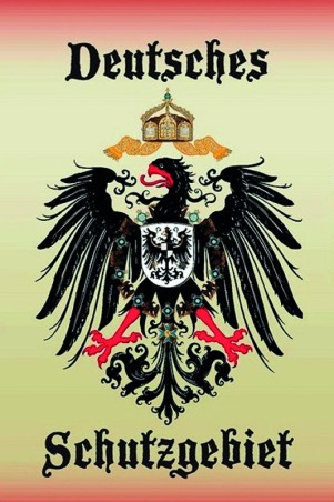 Blechschild "Deutsches Schutzgebiet, Kaiseradler", 20 x 30 cm