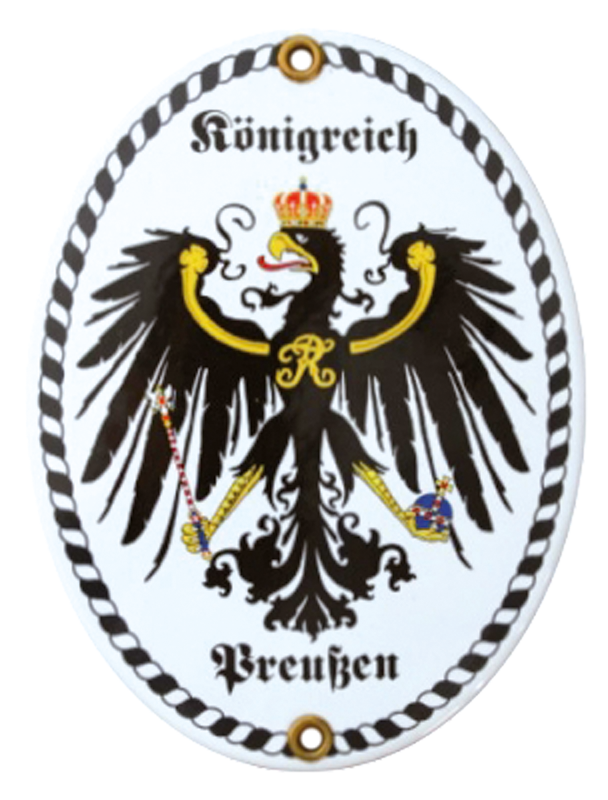 Blechschild "Königreich Preußen", oval