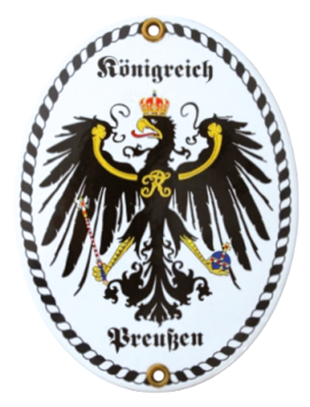 Blechschild "Königreich Preußen", oval