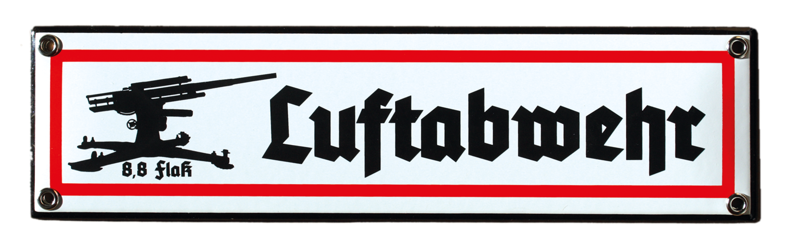 Blechschild "Luftabwehr" mit 8,8 Flak 8 x 30 cm