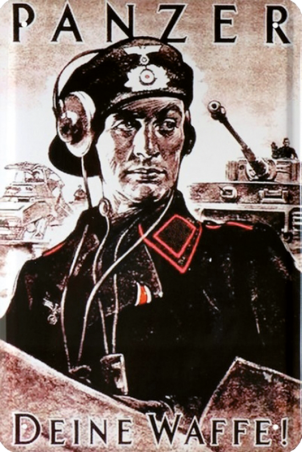 Blechschild "Panzer - Deine Waffe!"