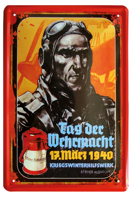 Blechschild "Tag der Wehrmacht"