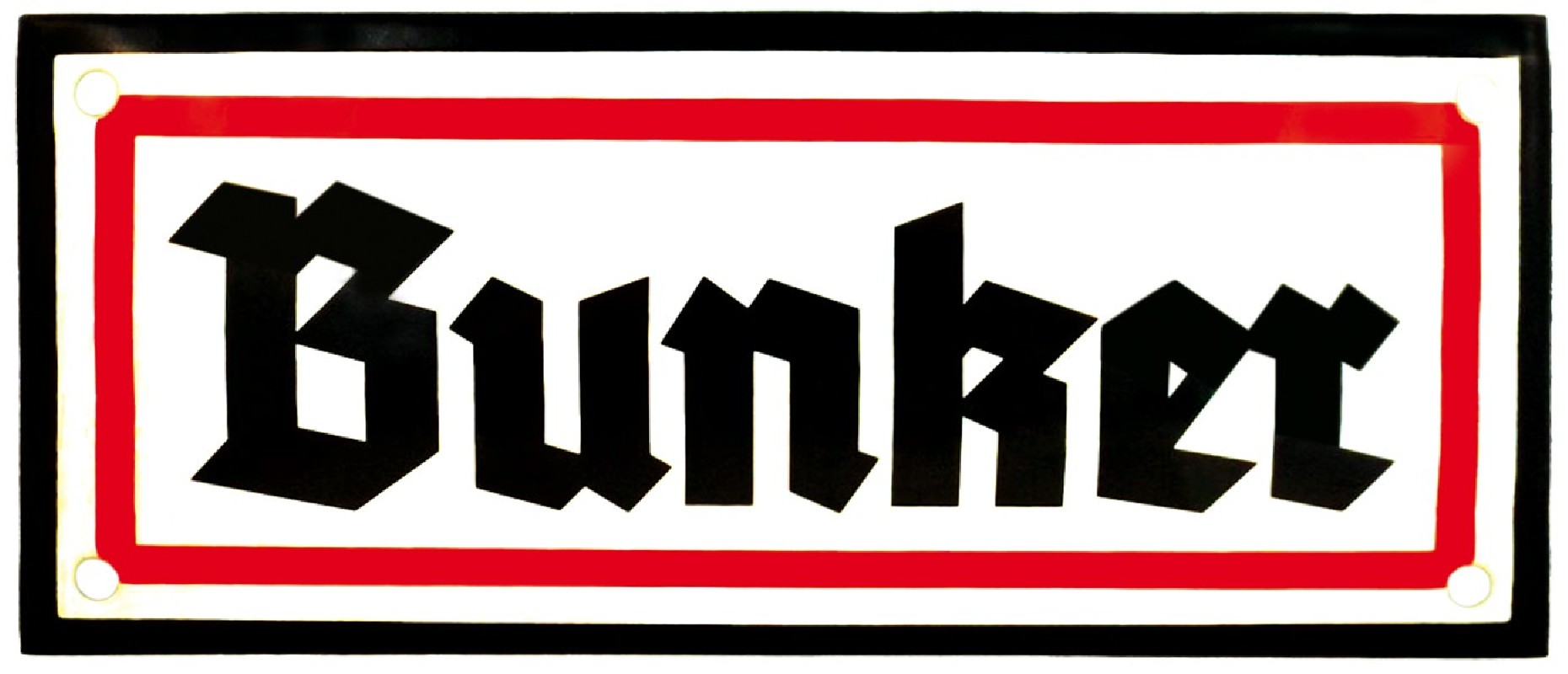 Emailleschild "Bunker"