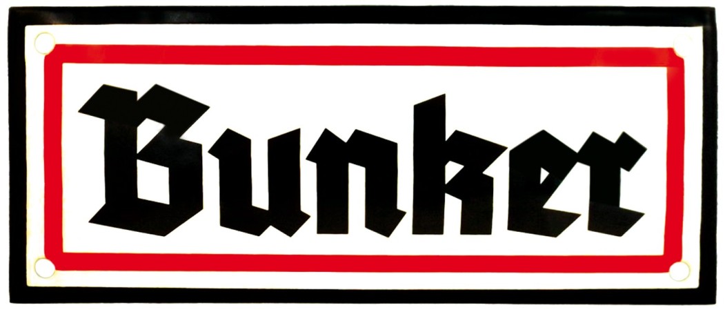 Emailleschild "Bunker"