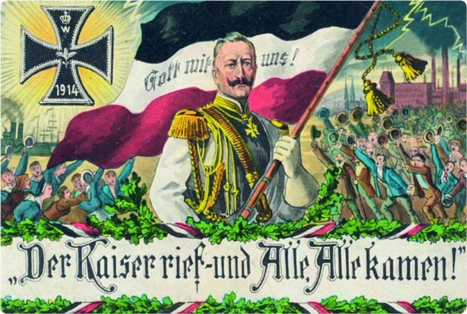 Blechschild "Der Kaiser rief und Alle, Alle kamen"
