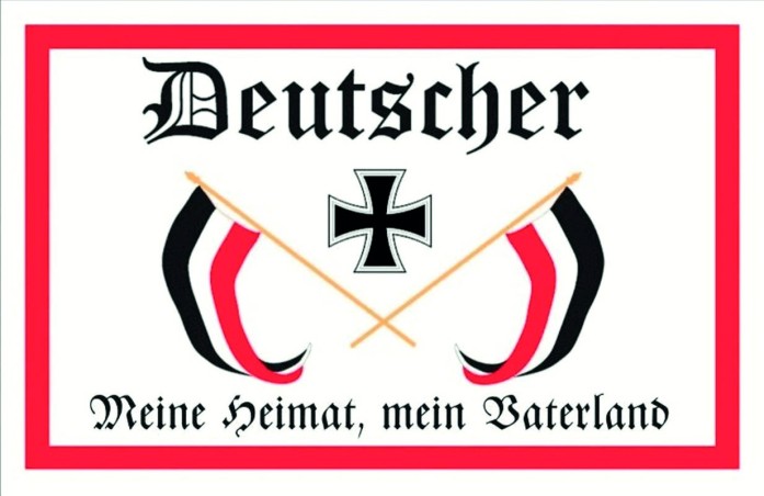 Blechschild "Deutscher - Meine Heimat, mein Vaterland"