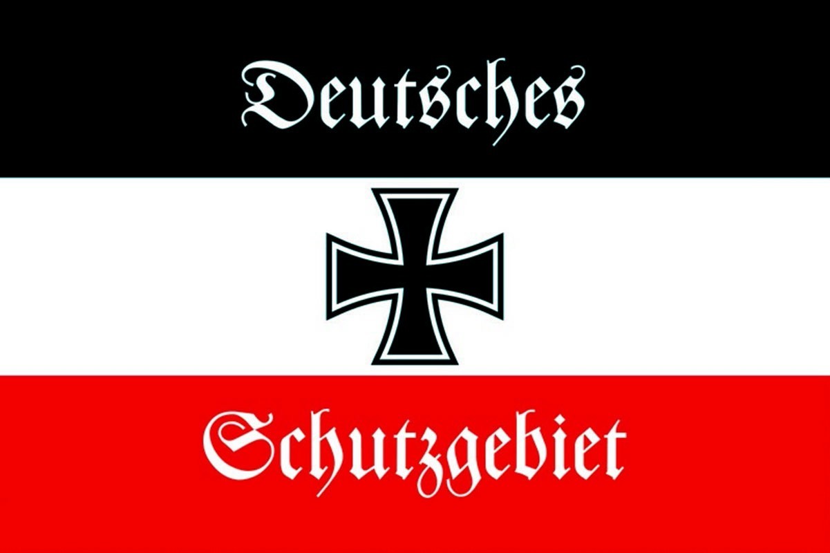 Blechschild "Deutsches Schutzgebiet" s-w-r