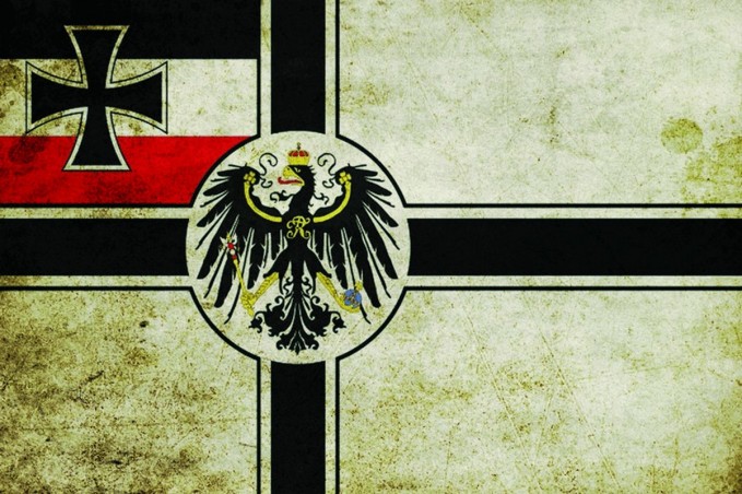 Blechschild "Kaiserliche Reichskriegsflagge", retro