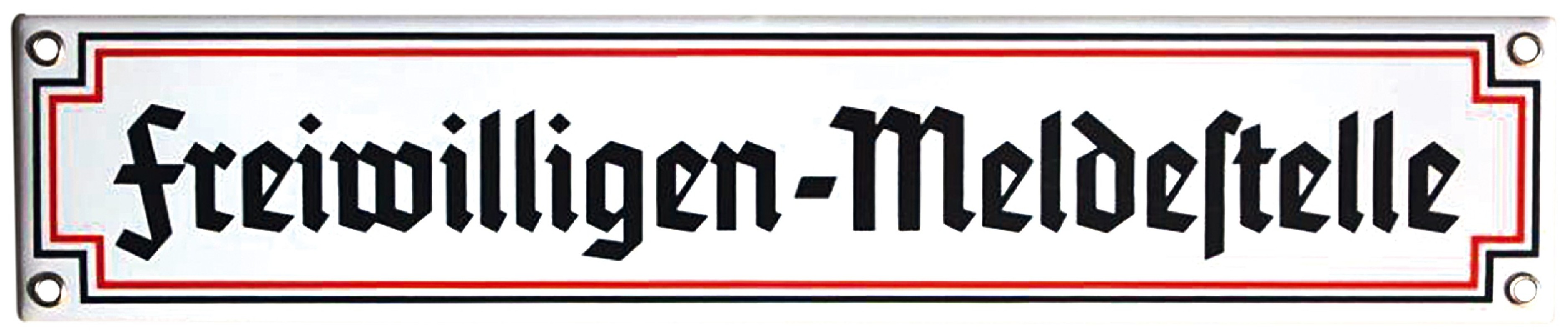 Emailleschild "Freiwilligen-Meldestelle"(P)