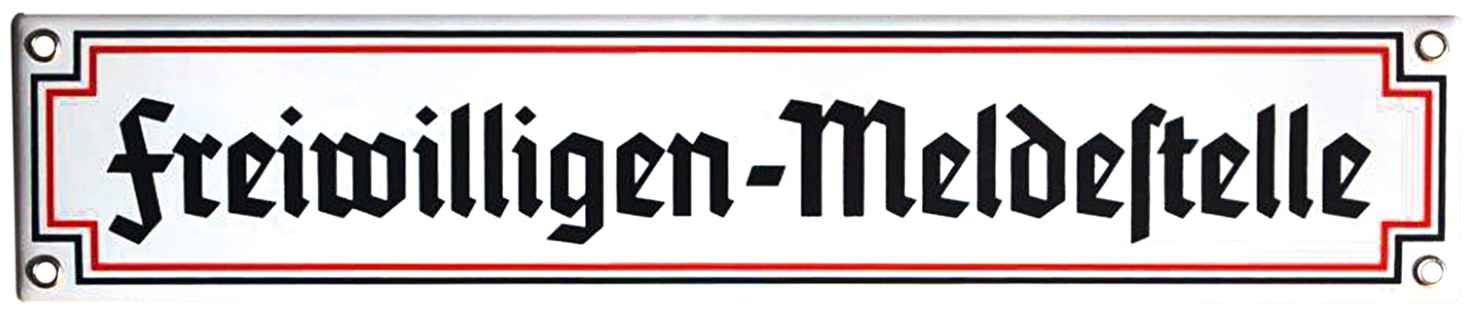 Emailleschild "Freiwilligen-Meldestelle"(P)