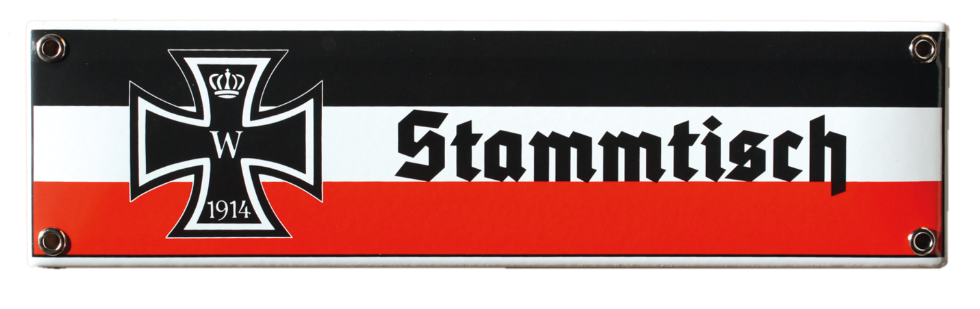 Blechschild "Stammtisch" mit EK
