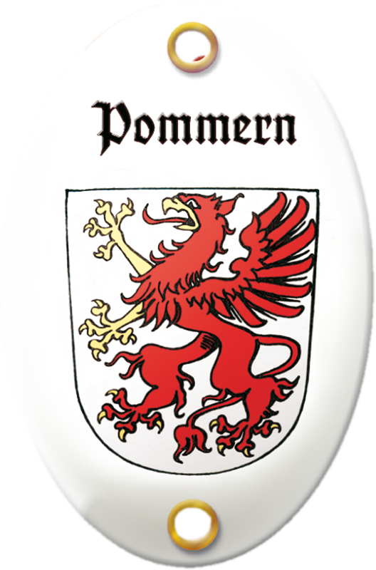 Emailleschild "Pommern"