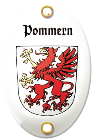 Emailleschild "Pommern"