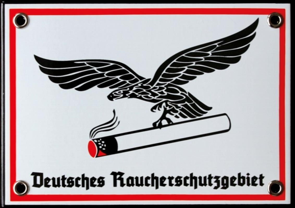 Emailleschild "Deutsches Raucherschutzgebiet"