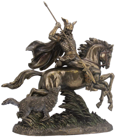 Odin auf Sleipnir mit Wolf
