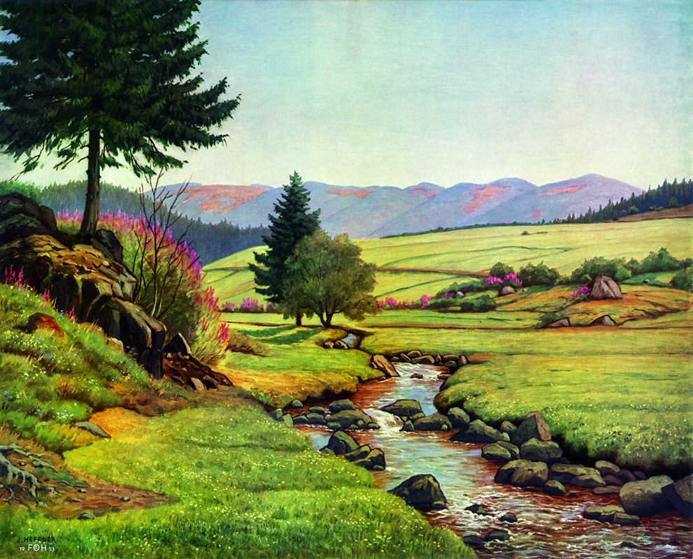 Kunstdruck "Heffner, Schwarzwaldbach"