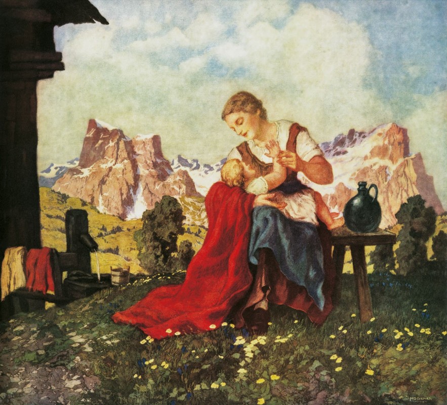Kunstdruck "Hodiener, Bergfrühling"
