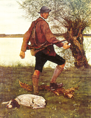 Kunstdruck "Leibl, Der Jäger"