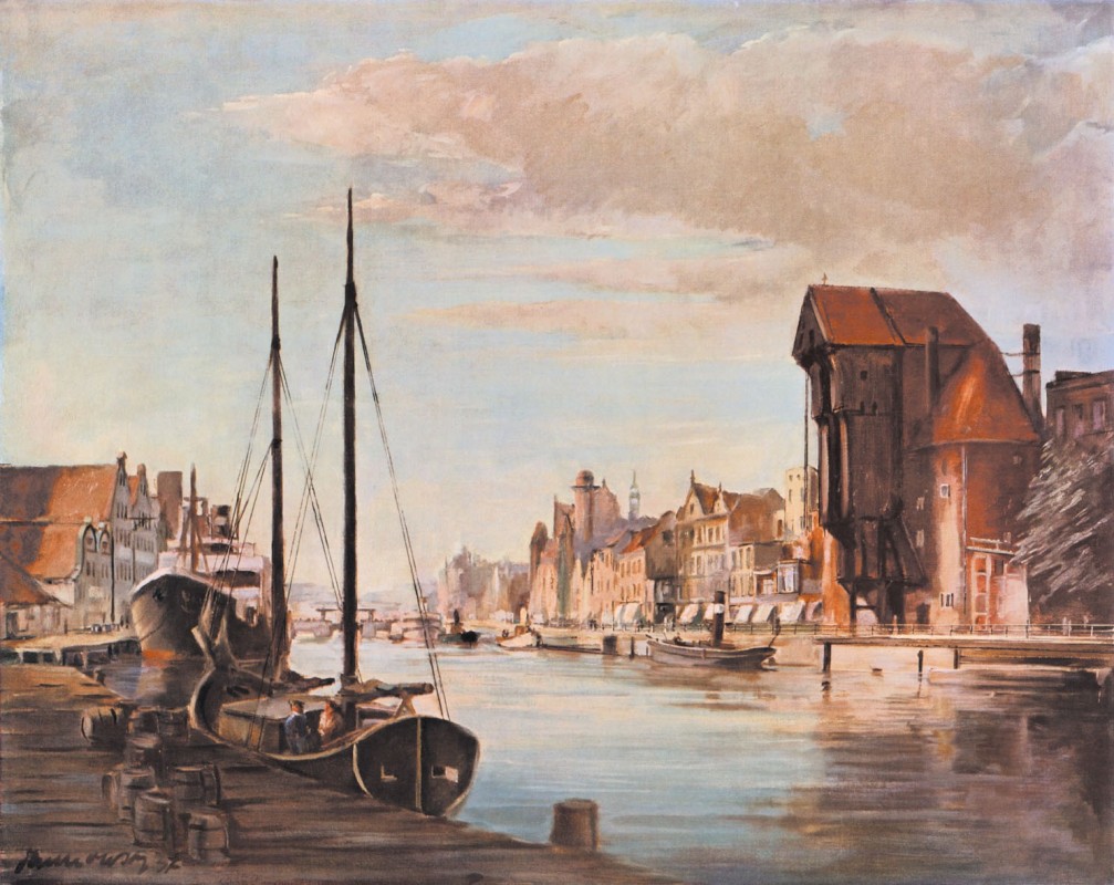 Kunstdruck Dannowsky "Die Lange Brücke in Danzig"