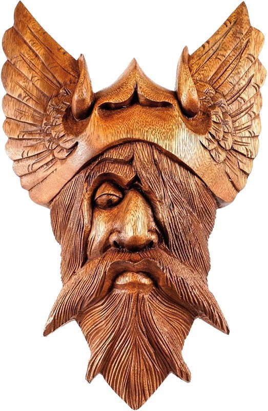 Wandrelief "Holz-Odinsmaske"