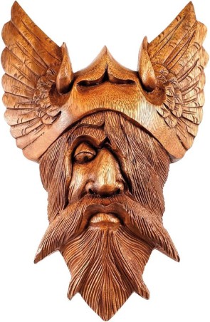 Wandrelief "Holz-Odinsmaske"