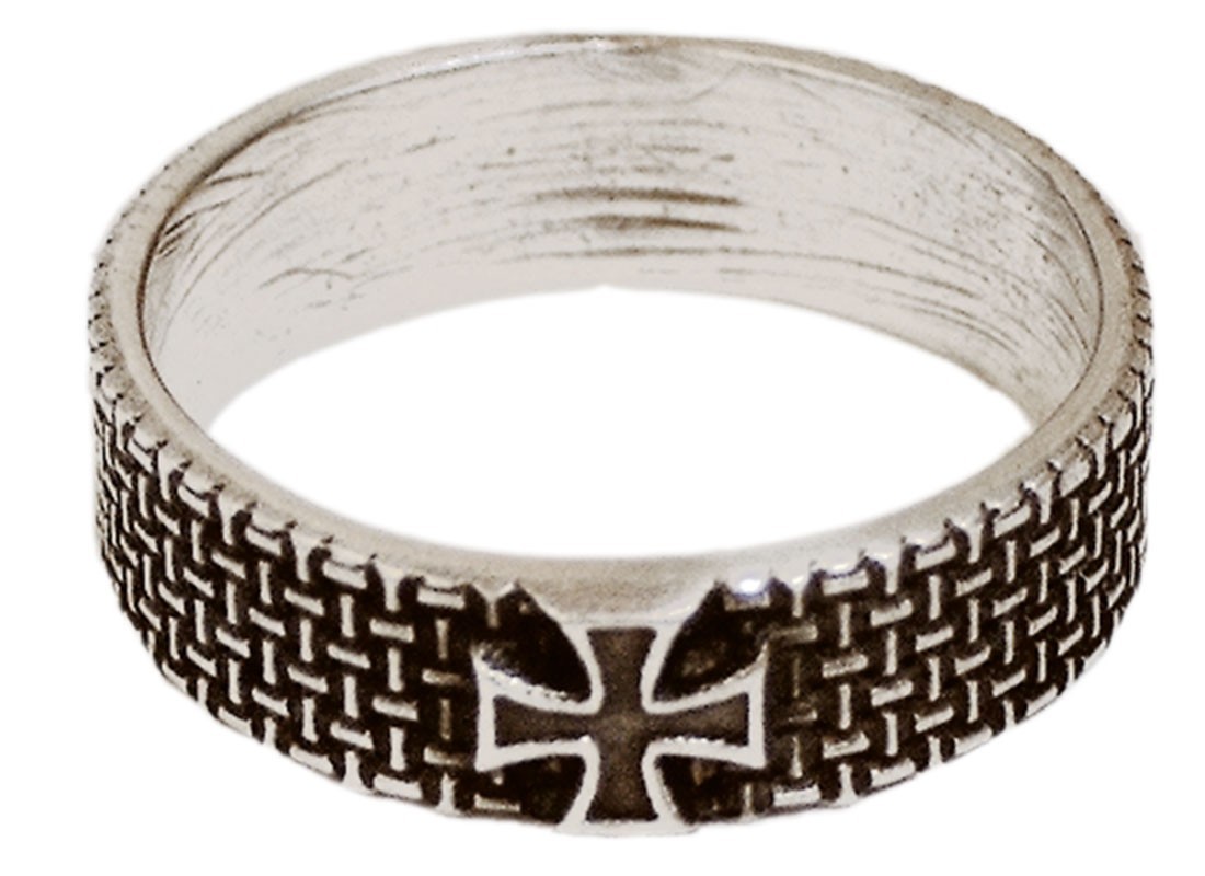 Sammlerring "Eisernes Kreuz" (Band), Zinn versilbert,