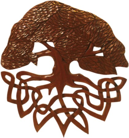 Weltenesche Yggdrasil, Massivholz