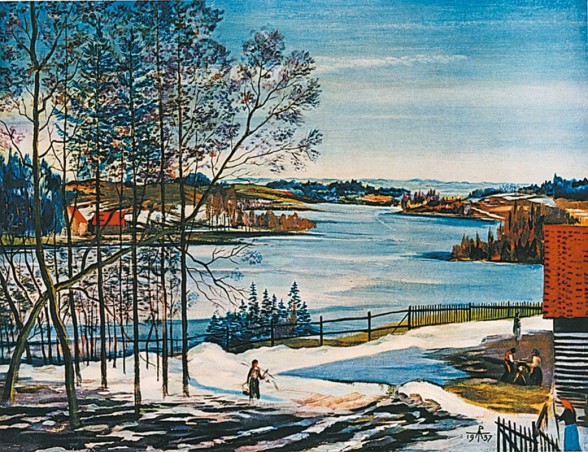 Wandbild: "Partikel, Winter in Masuren"