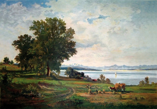 Wandbild "Halberg-Kraus, Kornernte am Starnberger See" (P)