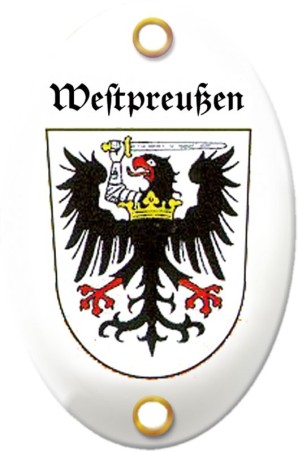 Emailleschild "Westpreußen"