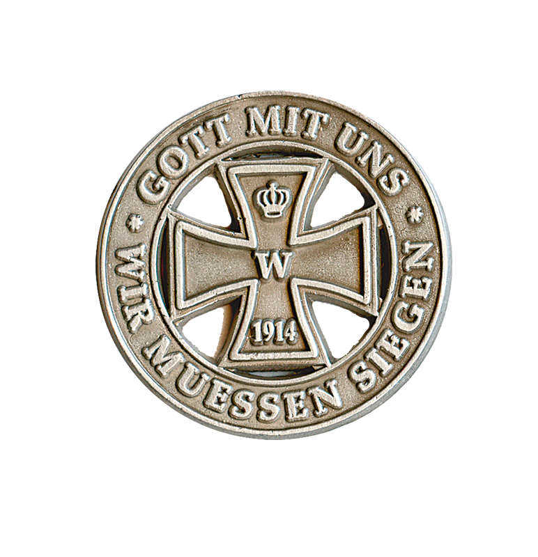 Anstecker "Gott mit uns - Wir müßen siegen"