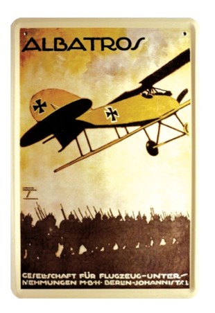 Blechschild "Albatros", 20 x 30 cm
