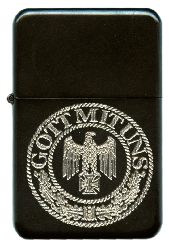 Feuerzeug schwarz "Gott mit uns"